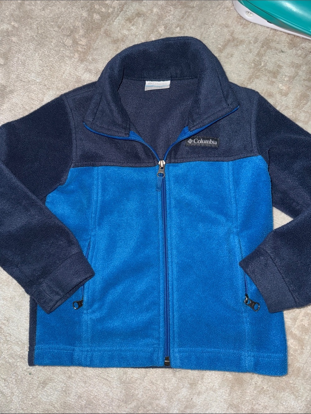 Columbia Two-Tone Blue Full-Zip Fleece Jacket